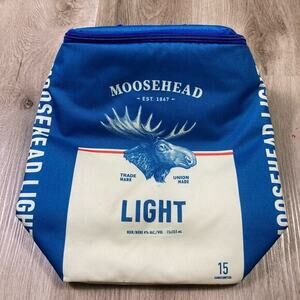 Moosehead‎ Light Beer Backpack Cooler 15 Can Capacity Blue Insulated Vintage